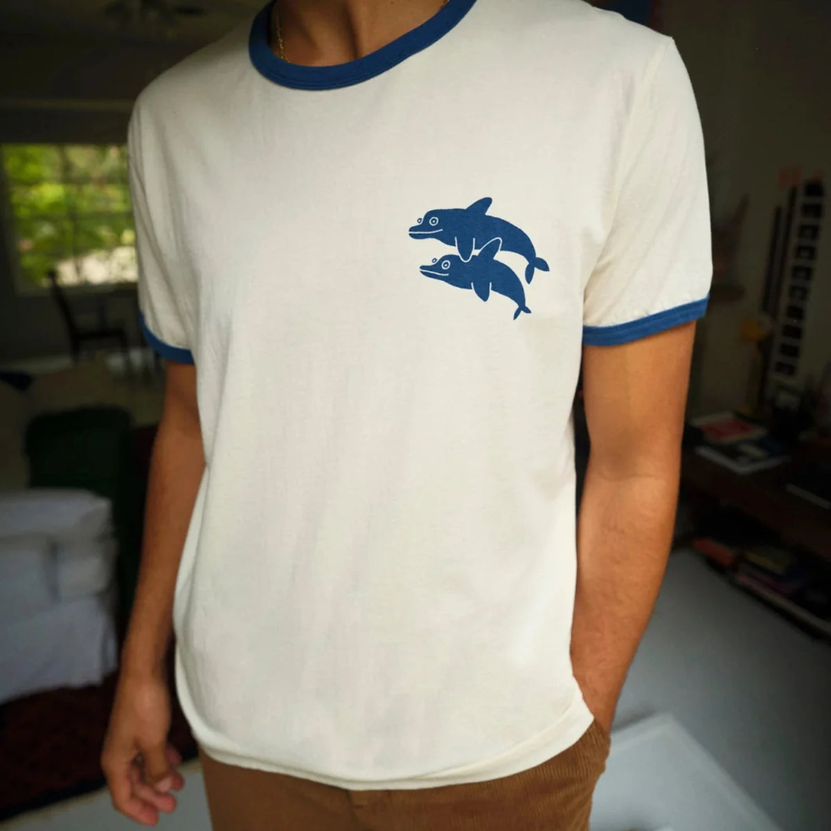 DOLPHINS RINGER TEE