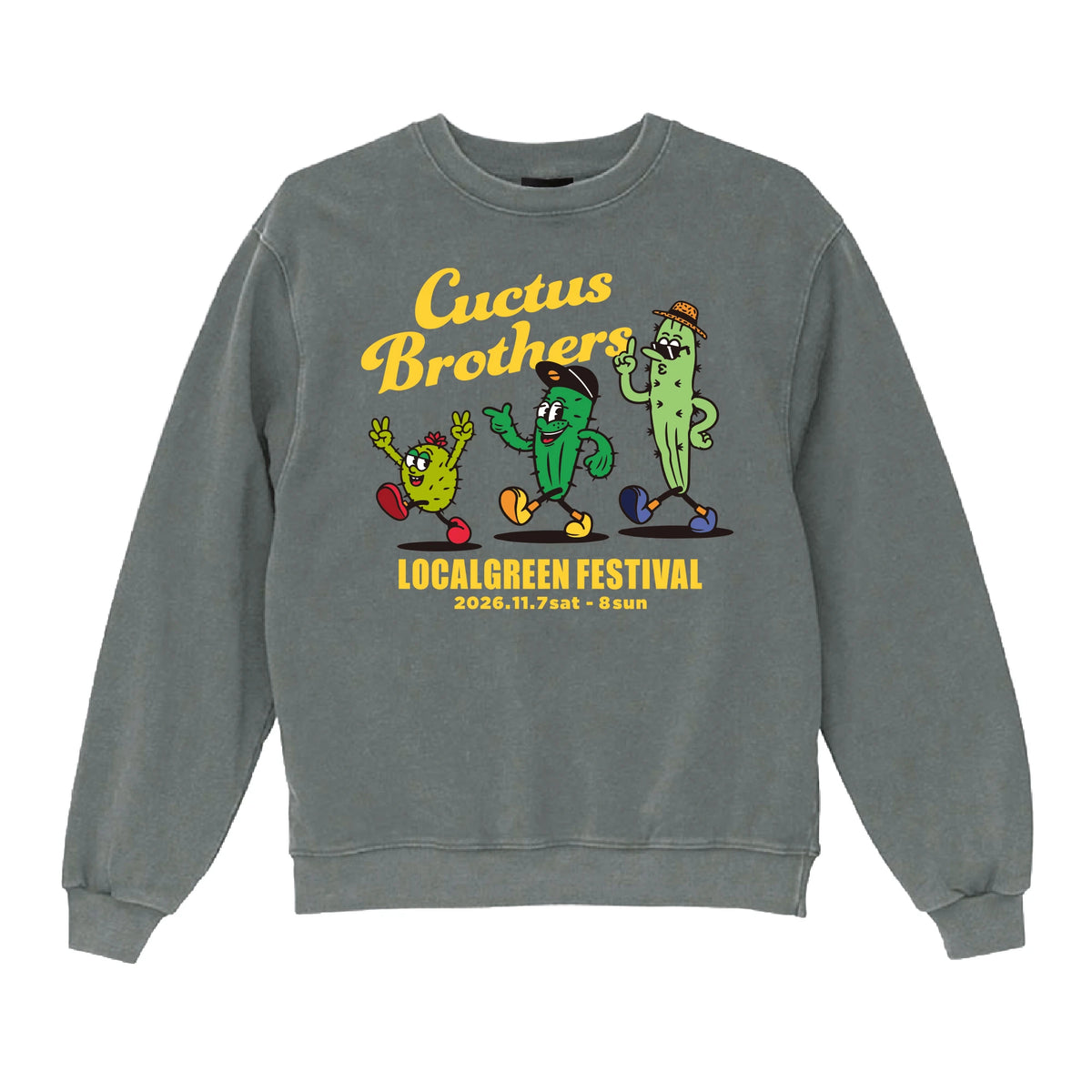 LOCALGREEN FESTIVAL 26 CACTUS CREWNECK SWEAT