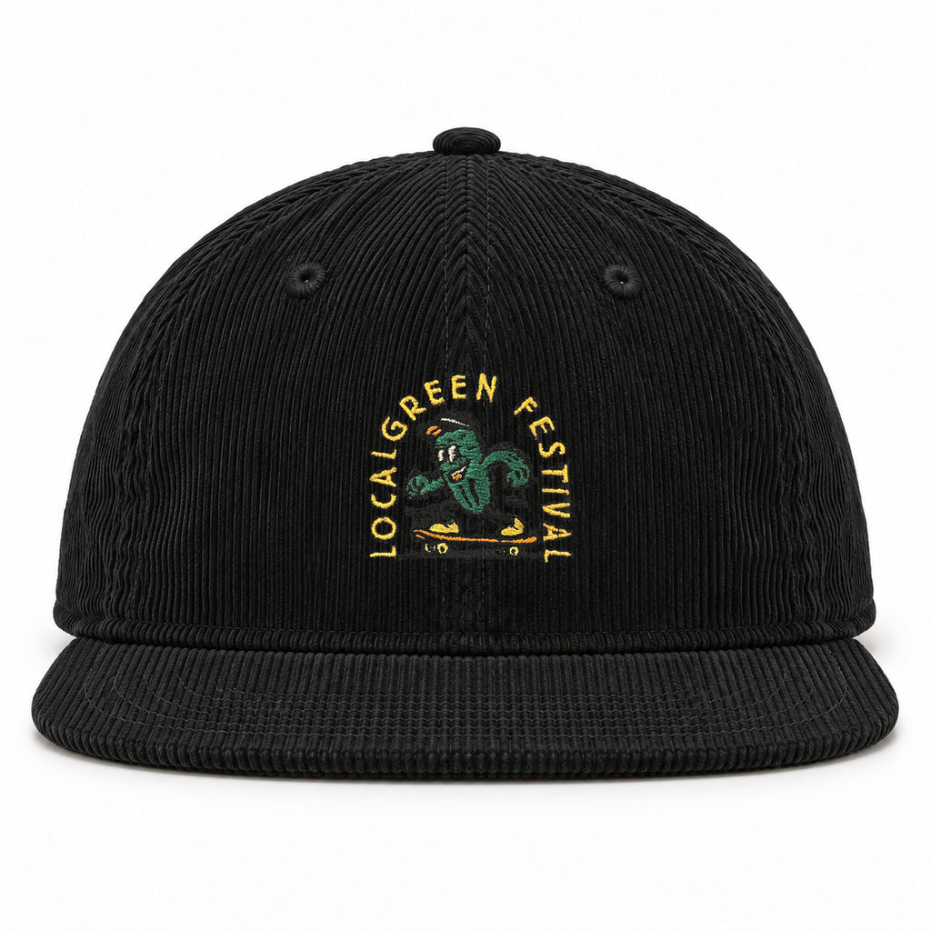 LOCALGREEN FESTIVAL 26 CACTUS CORDUROY FLAT VISOR CAP