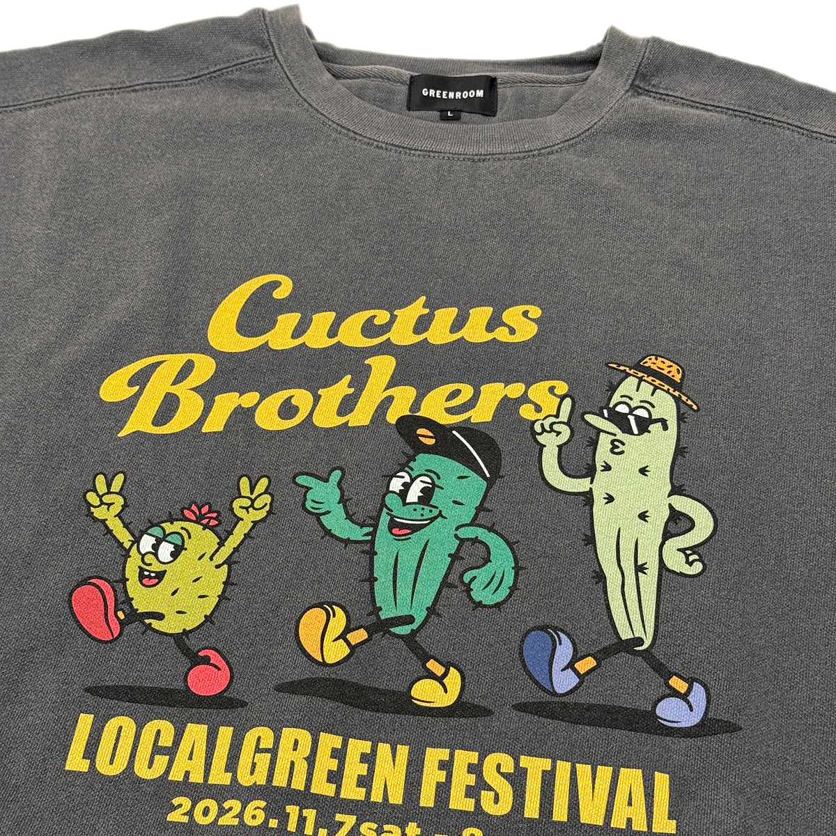 LOCALGREEN FESTIVAL 26 CACTUS CREWNECK SWEAT